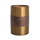 LTWFITTING Brass Pipe 3-1/2 Inch Long Nipple Fitting 2 Inch Male NPT Air Water(Pack of 1)