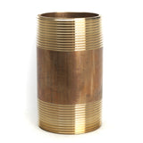 LTWFITTING Brass Pipe 4 Inch Long Nipple Fitting 2 Inch Male NPT Air Water(Pack of 1)