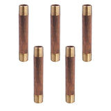 LTWFITTING Brass Pipe 4 Inch Long Nipple Fitting 3/8 Male NPT Air Water(Pack of 5)