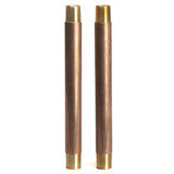 LTWFITTING Brass Pipe 8 Inch Long Nipples Fitting 1/2 Inch Male NPT Air Water(Pack of 2)