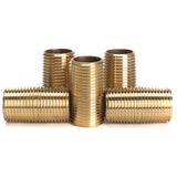 LTWFITTING Brass Pipe 1-1/2 Inch Close Nipple Fitting 1/2 Male NPT Air Water(Pack of 5)