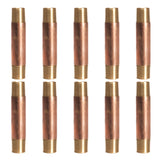 LTWFITTING Brass Pipe 4 Inch Long Nipples Fitting 1/2 Inch Male NPT Air Water(Pack of 10)