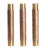 LTWFITTING Brass Pipe 5 Inch Long Nipples Fitting 1/2 Inch Male NPT Air Water(Pack of 3)
