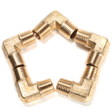 LTWFITTING Lead Free Brass Pipe Fitting 90 Deg 1/4 Inch Male NPT Elbow Air Fuel Water(Pack of 5)