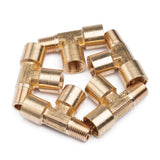 LTWFITTING Brass Pipe Fitting 1/4 Inch Male x 1/4 Inch Female x 1/4 Inch Female NPT Pipe Tee Water Fuel Boat (Pack of 5)