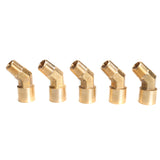 LTWFITTING Brass Pipe 45 Deg 1/4 Inch NPT Street Elbow Forged Fitting Fuel Air Boat(Pack of 5)
