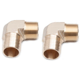 LTWFITTING 90 Degree Elbow Brass Barb Fitting 1-Inch ID Hose x 3/4-Inch Male NPT Fuel Boat Air(Pack of 2)