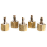 LTWFITTING Lead Free Brass Fitting Coupler/Adapter 1/4 Inch Hose Barb x 1/2 Inch Female NPT Fuel Gas Water (Pack of 5)