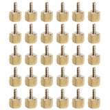 LTWFITTING Brass Fitting Coupler 1/4-Inch Hose Barb x 1/2-Inch Female NPT Fuel Water Boat(Pack of 30)