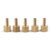 LTWFITTING Brass Fitting Coupler 5/16-Inch Hose Barb x 3/8-Inch Female NPT Fuel Water Boat(Pack of 5)