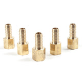 LTWFITTING Lead Free Brass Fitting Coupler/Adapter 3/8 Inch Hose Barb x 1/4 Inch Female NPT Fuel Gas Water (Pack of 5)