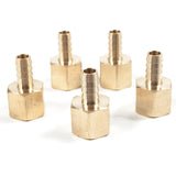 LTWFITTING Lead Free Brass Fitting Coupler/Adapter 3/8 Inch Hose Barb x 1/2 Inch Female NPT Fuel Gas Water (Pack of 5)