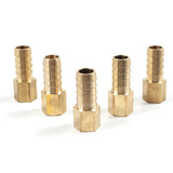 LTWFITTING Lead Free Brass Fitting Coupler/Adapter 1/2 Inch Hose Barb x 1/4 Inch Female NPT Fuel Gas Water (Pack of 5)