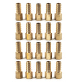 LTWFITTING Brass Fitting Coupler 1/2-Inch Hose ID x 1/4-Inch Female NPT Fuel Water Gas(Pack of 20)
