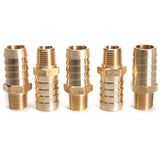 LTWFITTING Brass Fitting Coupler 5/8-Inch Hose Barb x 1/4-Inch Male NPT Adapter Gas Water(Pack of 5)