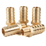 LTWFITTING Brass Barb Fitting Connector 3/4-Inch Hose ID x 3/8-Inch Male NPT Fuel Gas Water(Pack of 5)