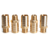 LTWFITTING Brass Fitting Connector 1-Inch Hose Barb x 1/2-Inch NPT Male Fuel Gas Water(Pack of 5)