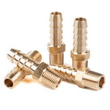 LTWFITTING Lead Free Brass Barbed Fitting Coupler/Connector 5/16 Inch Hose Barb x 1/8 Inch Male NPT Fuel Gas Water (Pack of 5)