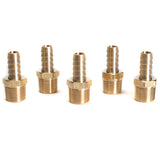 LTWFITTING Lead Free Brass Barbed Fitting Coupler/Connector 3/8 Inch Hose Barb x 3/8 Inch Male NPT Fuel Gas Water (Pack of 5)