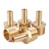 LTWFITTING Lead Free Brass Barbed Fitting Coupler/Connector 1/2 Inch Hose Barb x 3/4 Inch Male NPT Fuel Gas Water (Pack of 5)