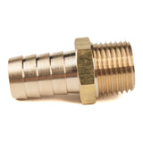 LTWFITTING Lead Free Brass Barbed Fitting Coupler/Connector 5/8 Inch Hose Barb x 1/2 Inch Male NPT Fuel Gas Water (Pack of 5)