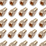 LTWFITTING Brass 5/8 Inch OD 45 Degree Flare Long Nut,Brass Flare Tube Fitting(Pack of 80)