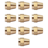 Brass 3/16 Inch OD Short SAE 45 Deg Flare Nut,Brass Flare Tube Fitting(Pack of 10)