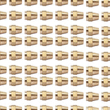 Brass 3/16 Inch OD Short SAE 45 Deg Flare Nut,Brass Flare Tube Fitting(Pack of 50)