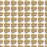 Brass 3/8 Inch OD Short SAE 45 Deg Flare Nut,Brass Flare Tube Fitting(Pack of 400)