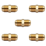 LTWFITTING Brass 3/4 Inch OD Flare Union,Brass Flare Tube Fitting(Pack of 5)