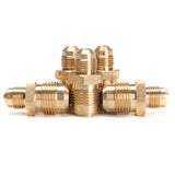 LTWFITTING Brass 5/8 Inch OD x 3/8 Inch OD Flare Reducing Union,Brass Flare Tube Fitting(Pack of 5)