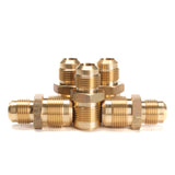 LTWFITTING Brass 3/4 Inch OD x 5/8 Inch OD Flare Reducing Union,Brass Flare Tube Fitting(Pack of 5)