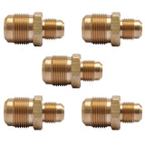LTWFITTING Brass 3/4 Inch OD x 1/2 Inch OD Flare Reducing Union,Brass Flare Tube Fitting(Pack of 5)