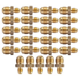 LTWFITTING Brass 3/8 Inch OD x 1/4 Inch OD Flare Reducing Union,Brass Flare Tube Fitting(Pack of 25)