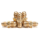 LTWFITTING Brass 3/8 Inch OD x 5/16 Inch OD Flare Reducing Union,Brass Flare Tube Fitting(Pack of 5)