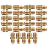 LTWFITTING Brass 3/8 Inch OD x 5/16 Inch OD Flare Reducing Union,Brass Flare Tube Fitting(Pack of 25)