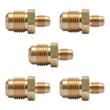 LTWFITTING Brass 1/2 Inch OD x 1/4 Inch OD Flare Reducing Union,Brass Flare Tube Fitting(Pack of 5)