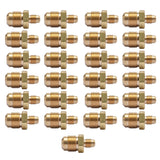 LTWFITTING Brass 1/2 Inch OD x 1/4 Inch OD Flare Reducing Union,Brass Flare Tube Fitting(Pack of 25)