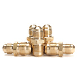 LTWFITTING Brass 1/2 Inch OD x 3/8 Inch OD Flare Reducing Union,Brass Flare Tube Fitting(Pack of 5)