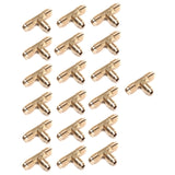 LTWFITTING Brass 1/4 Inch OD Flare Tee,Brass Flare Tube Fitting(Pack of 25)