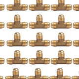 LTWFITTING Brass 1/2 Inch OD Flare Tee,Brass Flare Tube Fitting(Pack of 100)