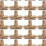 LTWFITTING Brass 3/8 Inch OD x 3/8 Inch OD x 1/4 Inch Male NPT Flare Male Branch Tee Tube Fitting(Pack of 100)