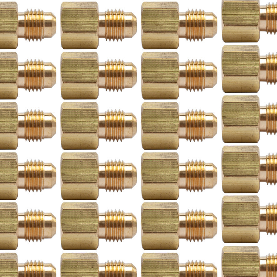 LTWFITTING Brass Fittings 45 Degree Flare 1/4 Inch OD x 1/8 Inch Female NPT Connector(Pack of 500)