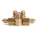 LTWFITTING Brass Flare 5/16 Inch OD x 3/8 Inch Female NPT Female Connector Tube Fitting(Pack of 5)