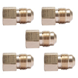 LTWFITTING Brass Flare 3/8 Inch OD x 1/8 Inch Female NPT Female Connector Tube Fitting(Pack of 5)