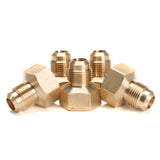LTWFITTING Brass Flare 1/2 Inch OD x 3/4 Inch Female NPT Female Connector Tube Fitting(Pack of 5)