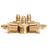 LTWFITTING Brass Flare 1/4 Inch OD x 1/2 Inch Male NPT Connector Tube Fitting(Pack of 5)