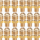 LTWFITTING Brass Flare 3/8 Inch OD x 1/8 Inch Male NPT Connector Tube Fitting(pack of 250)