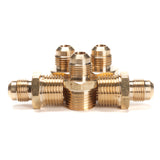 LTWFITTING Brass Flare 3/8 Inch OD x 1/2 Inch Male NPT Connector Tube Fitting(pack of 5)