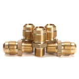 LTWFITTING Brass Flare 1/2 Inch OD x 1/4 Inch Male NPT Connector Tube Fitting(Pack of 5)